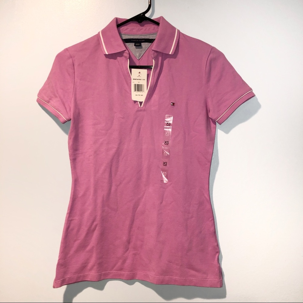 NWT Tommy Hilfiger Purple Short Sleeve Polo Shirt